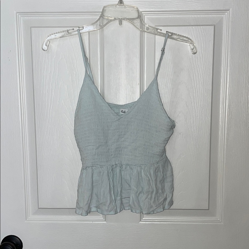 NWT Light Blue Cropped Women's Top Size Medium